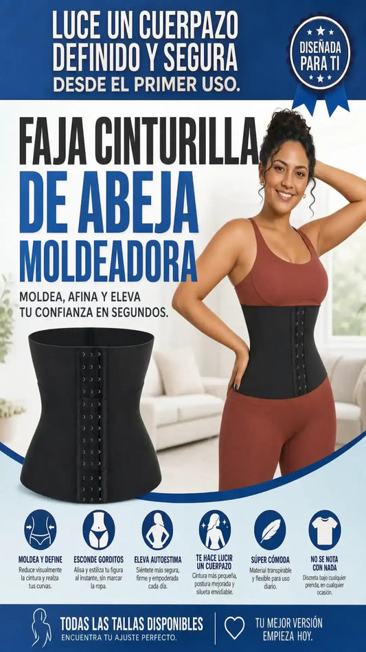 LUCE UN CUERPAZO | COMPRIME AL MÁXIMO | SÚPER CÓMODA | NO SE NOTA CON LA ROPA | FAJA CINTURILLA DE ABEJA