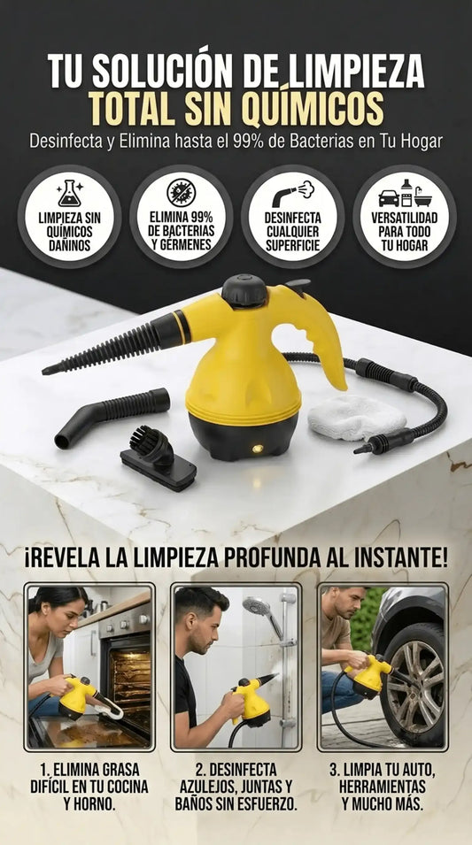NO MÁS SUCIEDAD | LIMPIA ABSOLUTAMENTE TODO | MUEBLES, ELECTRODOMÉSTICOS, VEHÍCULOS, ETC | MÁQUINA A VAPOR ULTRA PRESIÓN